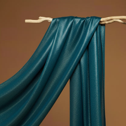 Silk with Gold Glitter – Teal Blue