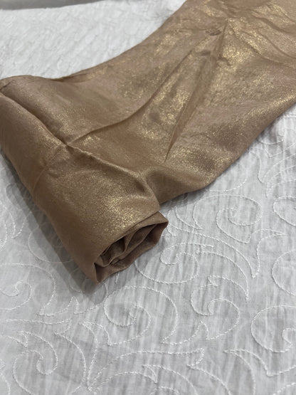 Silk with Gold Glitter – Warm Beige