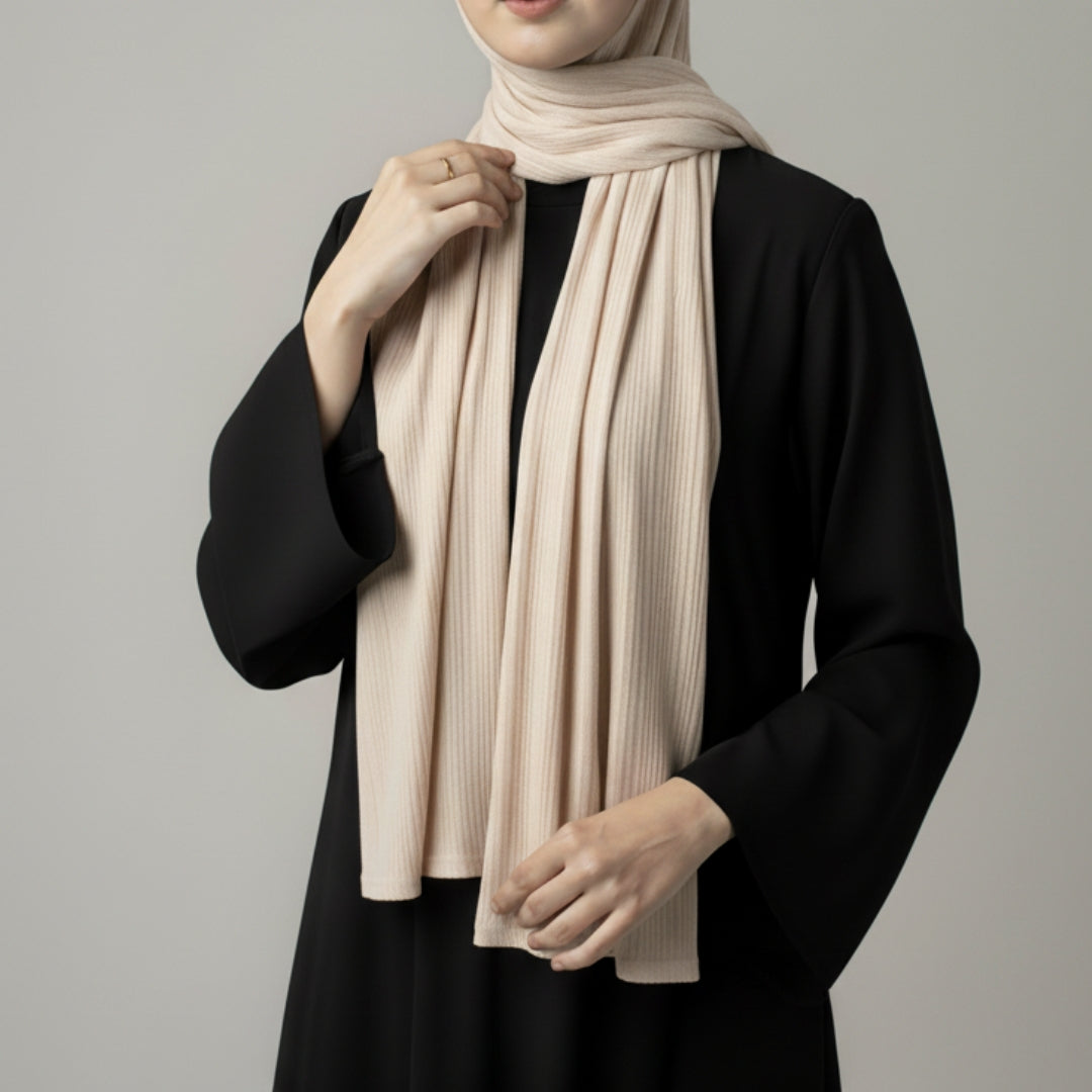 Ribbed Jersey – Warm Beige