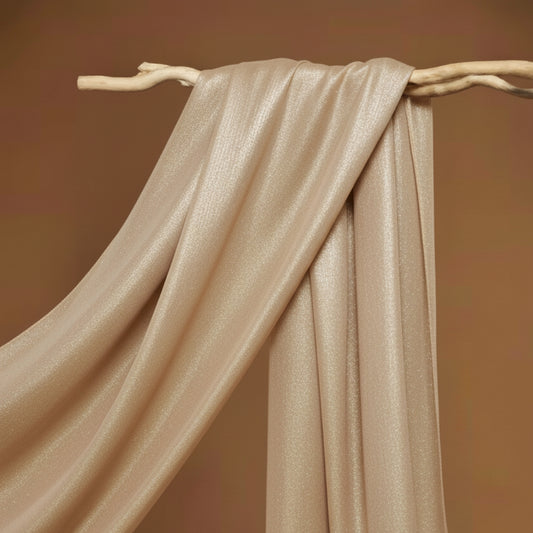 Silk with Gold Glitter – Warm Beige