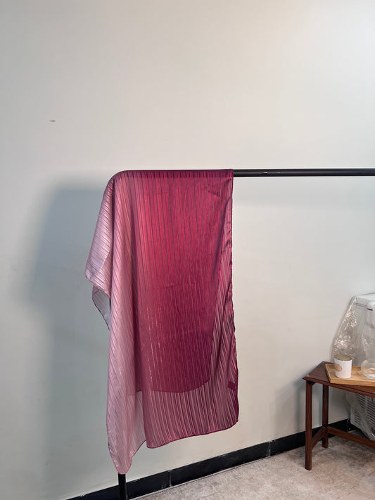 Ombre Silk Hijab - Raspberry Blush